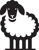 Sheep. Sheep silhouette isolated on white background vector