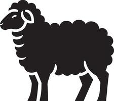 Sheep. Sheep silhouette isolated on white background vector