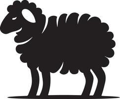Sheep. Sheep silhouette isolated on white background vector