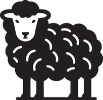 Sheep. Sheep silhouette isolated on white background vector
