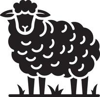 Sheep. Sheep silhouette isolated on white background vector