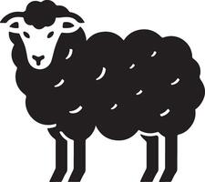 Sheep. Sheep silhouette isolated on white background vector