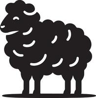Sheep. Sheep silhouette isolated on white background vector