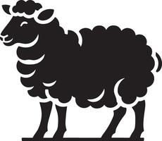 Sheep. Sheep silhouette isolated on white background vector