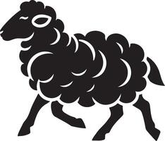Sheep. Sheep silhouette isolated on white background vector