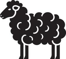 Sheep. Sheep silhouette isolated on white background vector