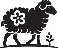Sheep. Sheep silhouette isolated on white background vector