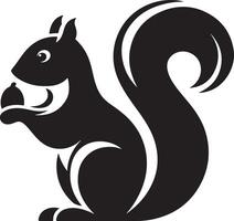 squirrel silhouette design isolated on white background. Squirrel silhouette on white background vector