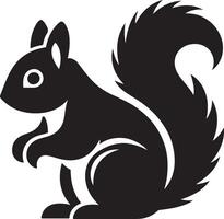 squirrel silhouette design isolated on white background. Squirrel silhouette on white background vector