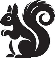 squirrel silhouette design isolated on white background. Squirrel silhouette on white background vector
