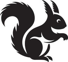 squirrel silhouette design isolated on white background. Squirrel silhouette on white background vector