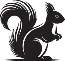 squirrel silhouette design isolated on white background. Squirrel silhouette on white background vector