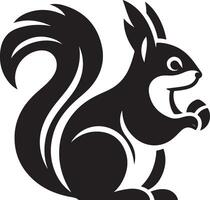 squirrel silhouette design isolated on white background. Squirrel silhouette on white background vector