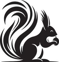 squirrel silhouette design isolated on white background. Squirrel silhouette on white background vector