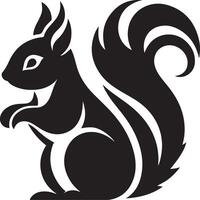 squirrel silhouette design isolated on white background. Squirrel silhouette on white background vector