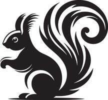 squirrel silhouette design isolated on white background. Squirrel silhouette on white background vector