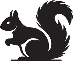 squirrel silhouette design isolated on white background. Squirrel silhouette on white background vector