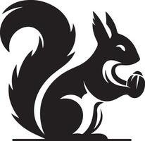 squirrel silhouette design isolated on white background. Squirrel silhouette on white background vector