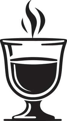 Glash silhouette on illustration. icon glash