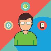 Simple Web UI elements kit graphic vector