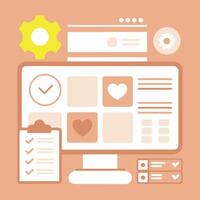 Simple Web UI elements kit graphic vector