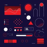 Simple Web UI elements kit graphic vector