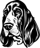 Basset Hound, Minimalist and Simple Silhouette - illustration vector