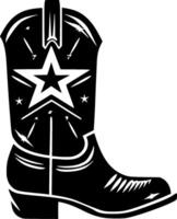 Cowboy Boot, Minimalist and Simple Silhouette - illustration vector