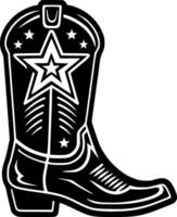 Cowboy Boot, Minimalist and Simple Silhouette - illustration vector