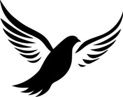 Dove, Minimalist and Simple Silhouette - illustration vector