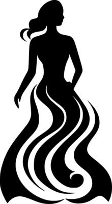 Dress, Minimalist and Simple Silhouette - illustration