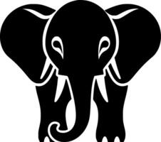 Elephant, Minimalist and Simple Silhouette - illustration vector