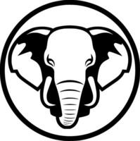 Elephant, Minimalist and Simple Silhouette - illustration vector