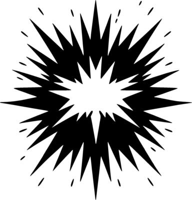 Explosion, Minimalist and Simple Silhouette - illustration