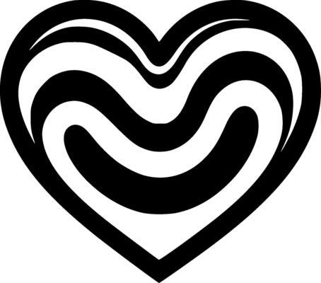 Heart, Minimalist and Simple Silhouette - illustration