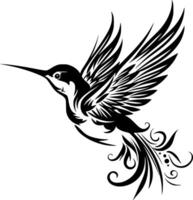 Hummingbird, Minimalist and Simple Silhouette - illustration vector
