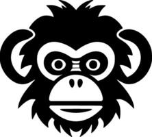 Monkey, Minimalist and Simple Silhouette - illustration vector