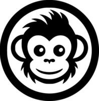 Monkey, Minimalist and Simple Silhouette - illustration vector