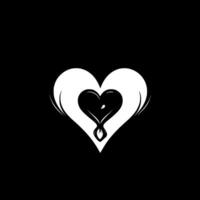 Open Heart, Minimalist and Simple Silhouette - illustration vector