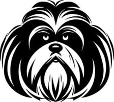 Shih Tzu, Minimalist and Simple Silhouette - illustration vector