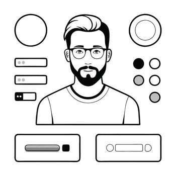 sencillo web ui elementos equipo gráfico vector