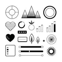 Simple Web UI elements kit graphic vector