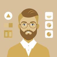 Simple Web UI elements kit graphic vector