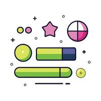 Simple Web UI elements kit graphic vector