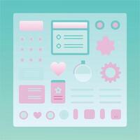 Simple Web UI elements kit graphic vector