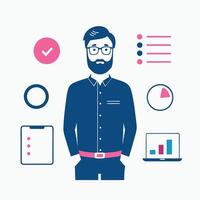 Simple Web UI elements kit graphic vector