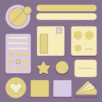Simple Web UI elements kit graphic vector
