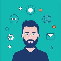 Simple Web UI elements kit graphic vector