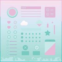Simple Web UI elements kit graphic vector