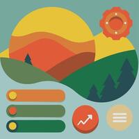 Simple Web UI elements kit graphic vector